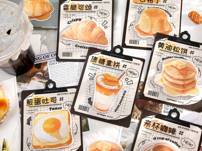 Sticky Notes and Memo Pads Coral Ink Kawaii Stationery