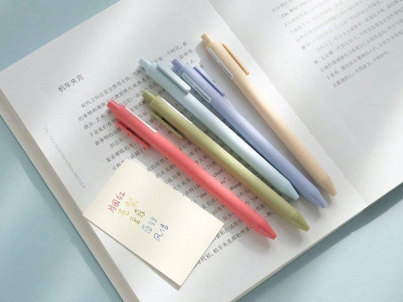 Kaco coloured Morandi aesthetic & cute gel pens for studying, note-taking & journaling