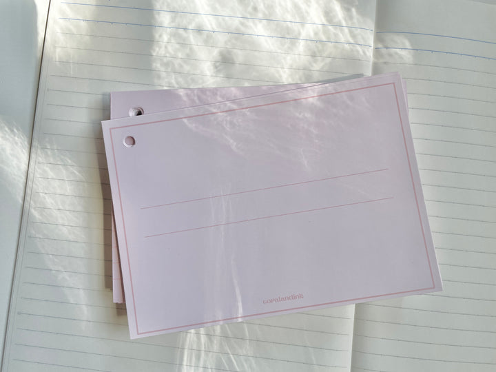 Pink Aesthetic Revision Index Cards