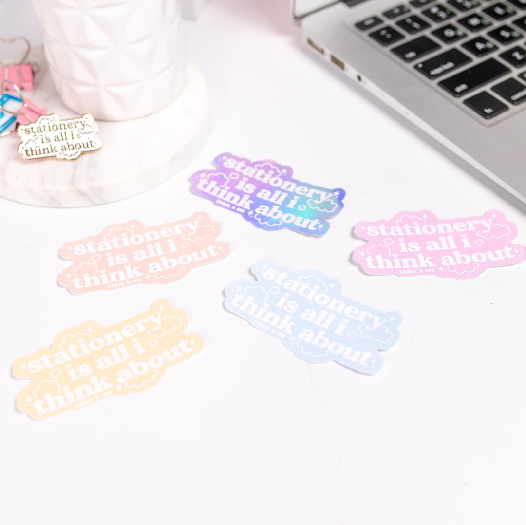 Stationery Is All I Think About Sticker Decal