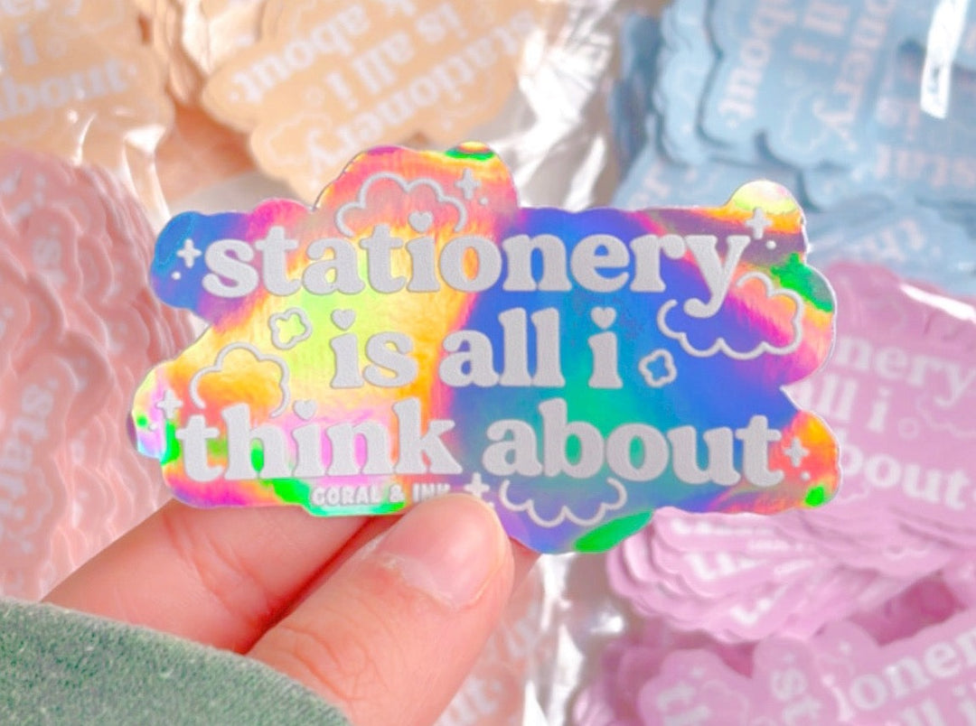 Stationery Is All I Think About Sticker Decal
