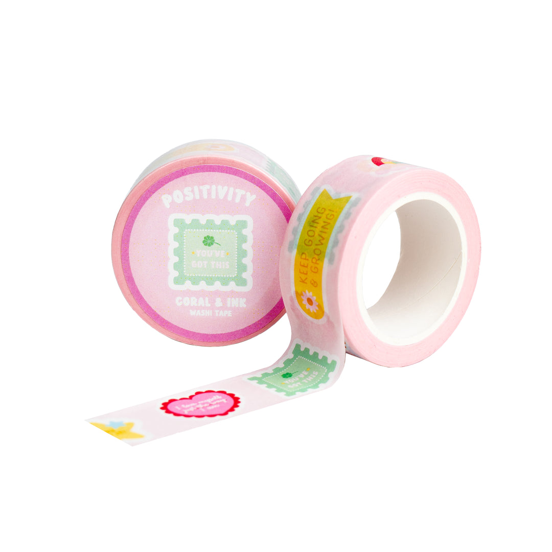 Positive Quotes Washi Tape coralandink
