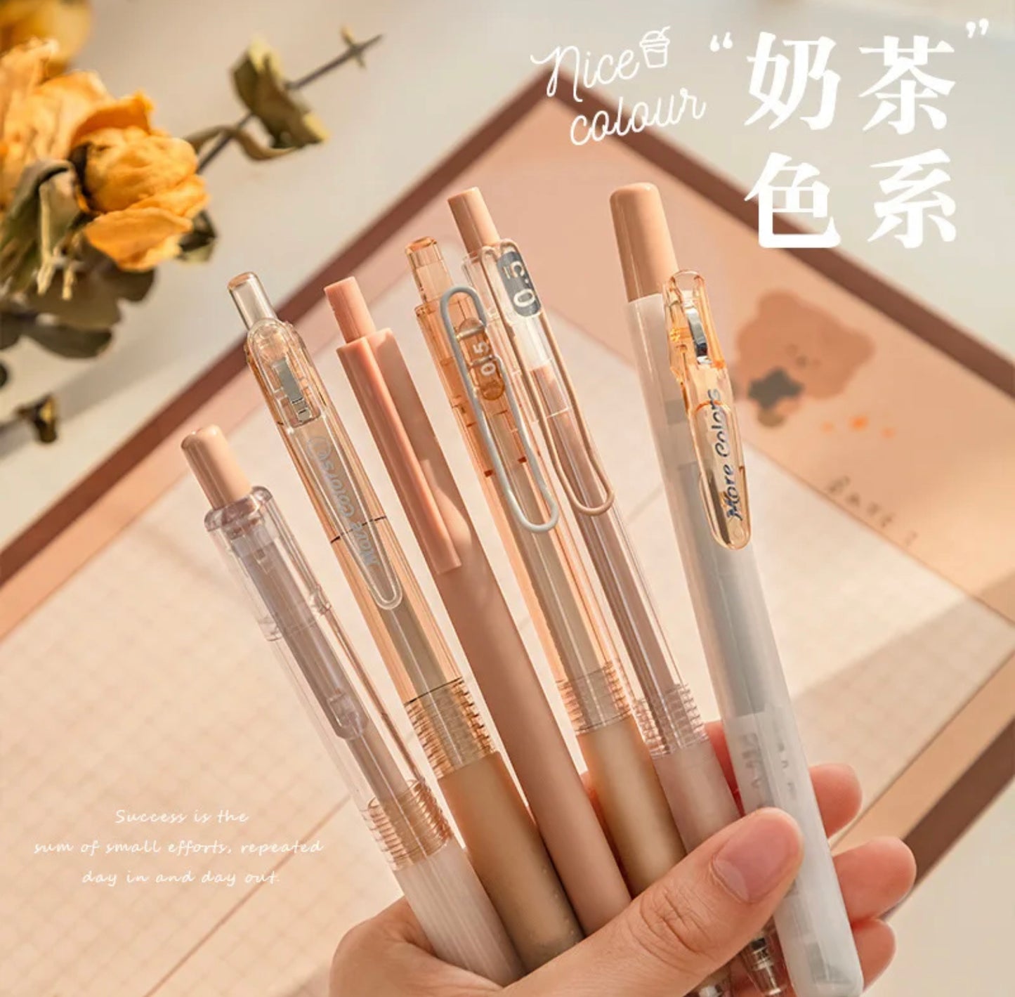 Set of 6 Journaling Pens coralandink