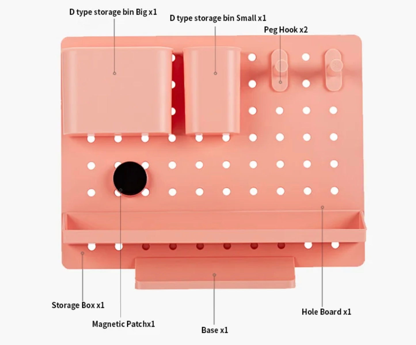 Mini Desk Peg Board