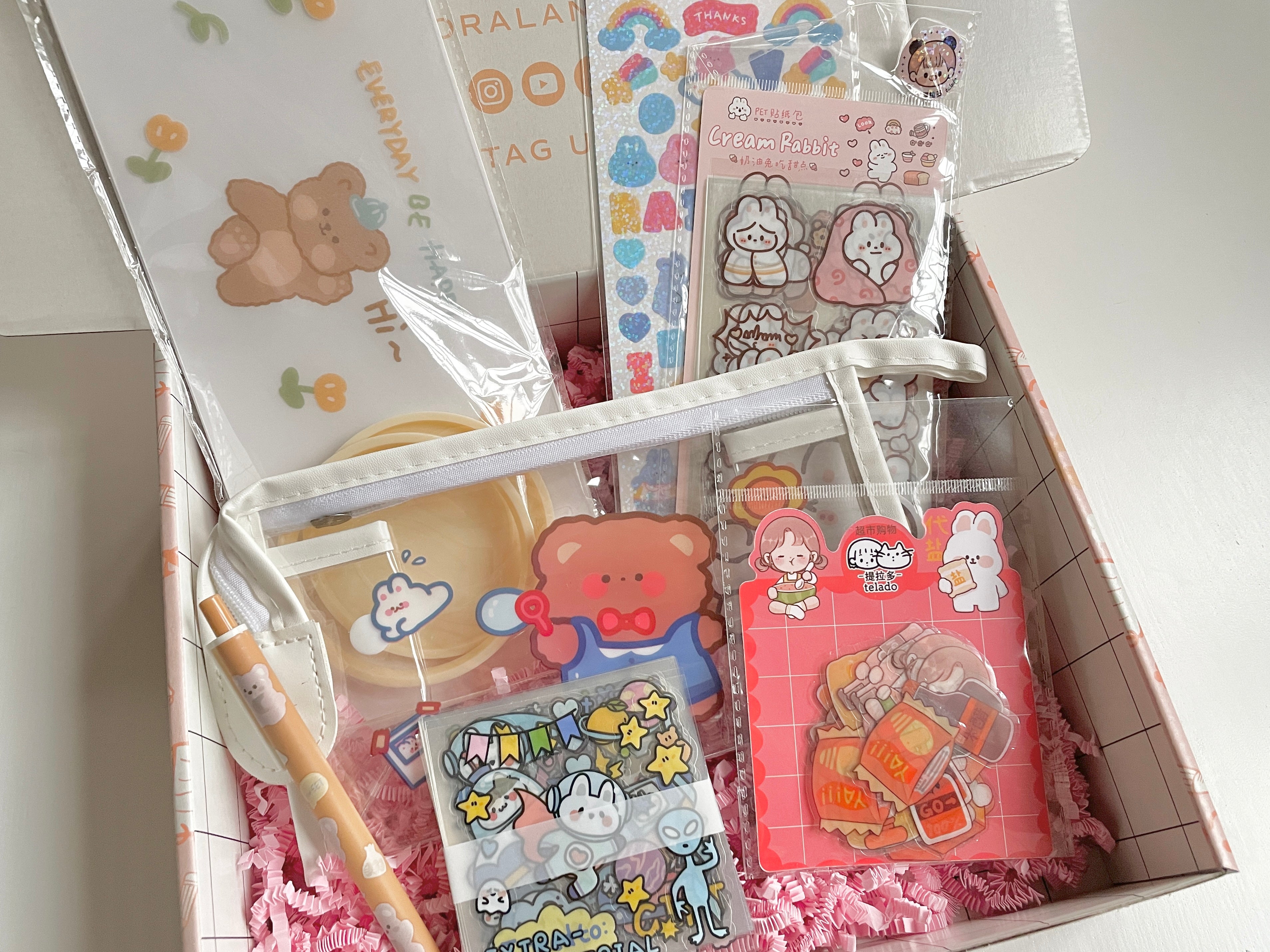 Kawaii Stationery Set Craft Box Gift Set Kawaii Stationery cute