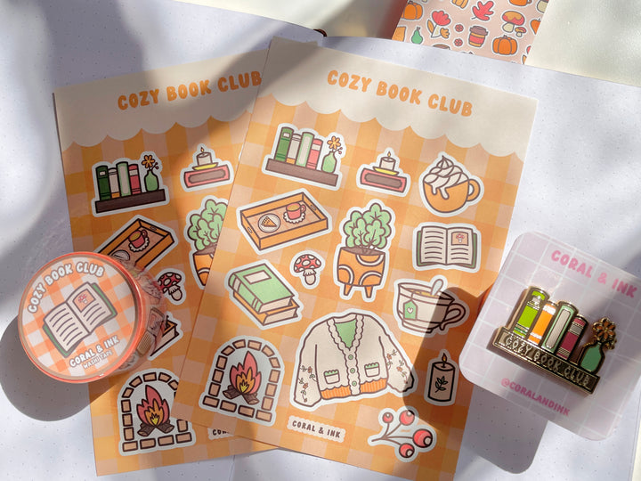 Cozy Book Club Sticker Sheet