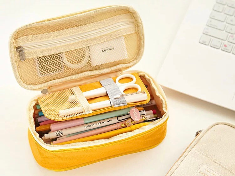 Multi Compartment Large Capacity Pencil Case coralandink