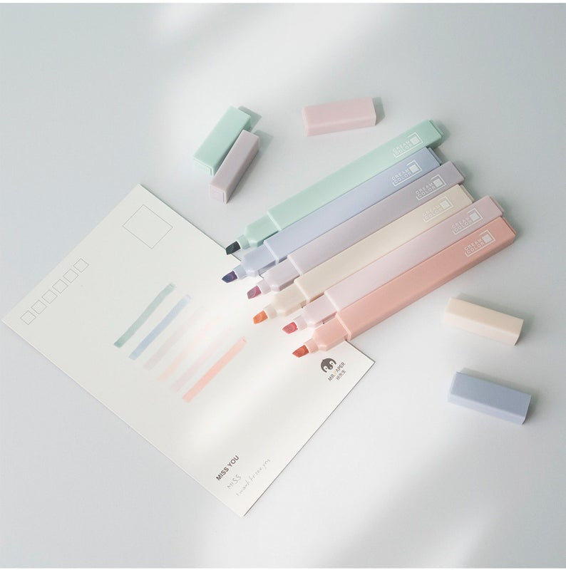 Coral & Ink’s muted pastel highlighter pens