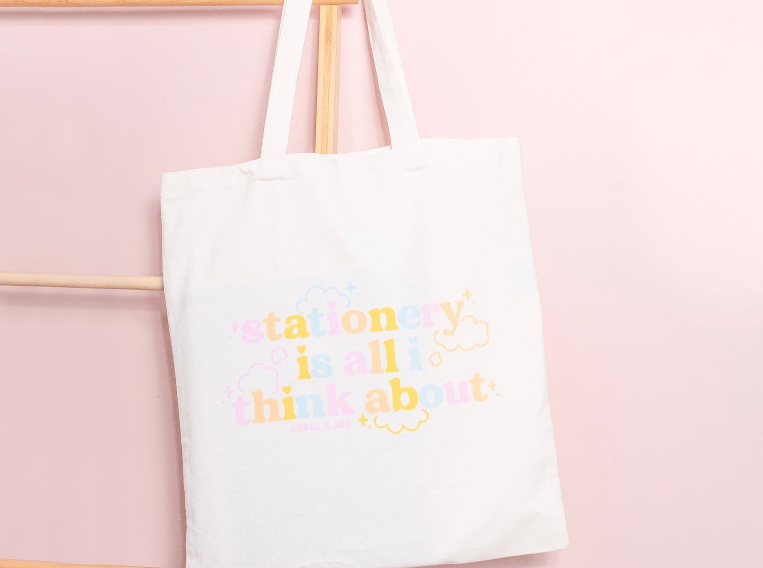 Kawaii Stationery Addict Tote Bag Cute School Supplies UK