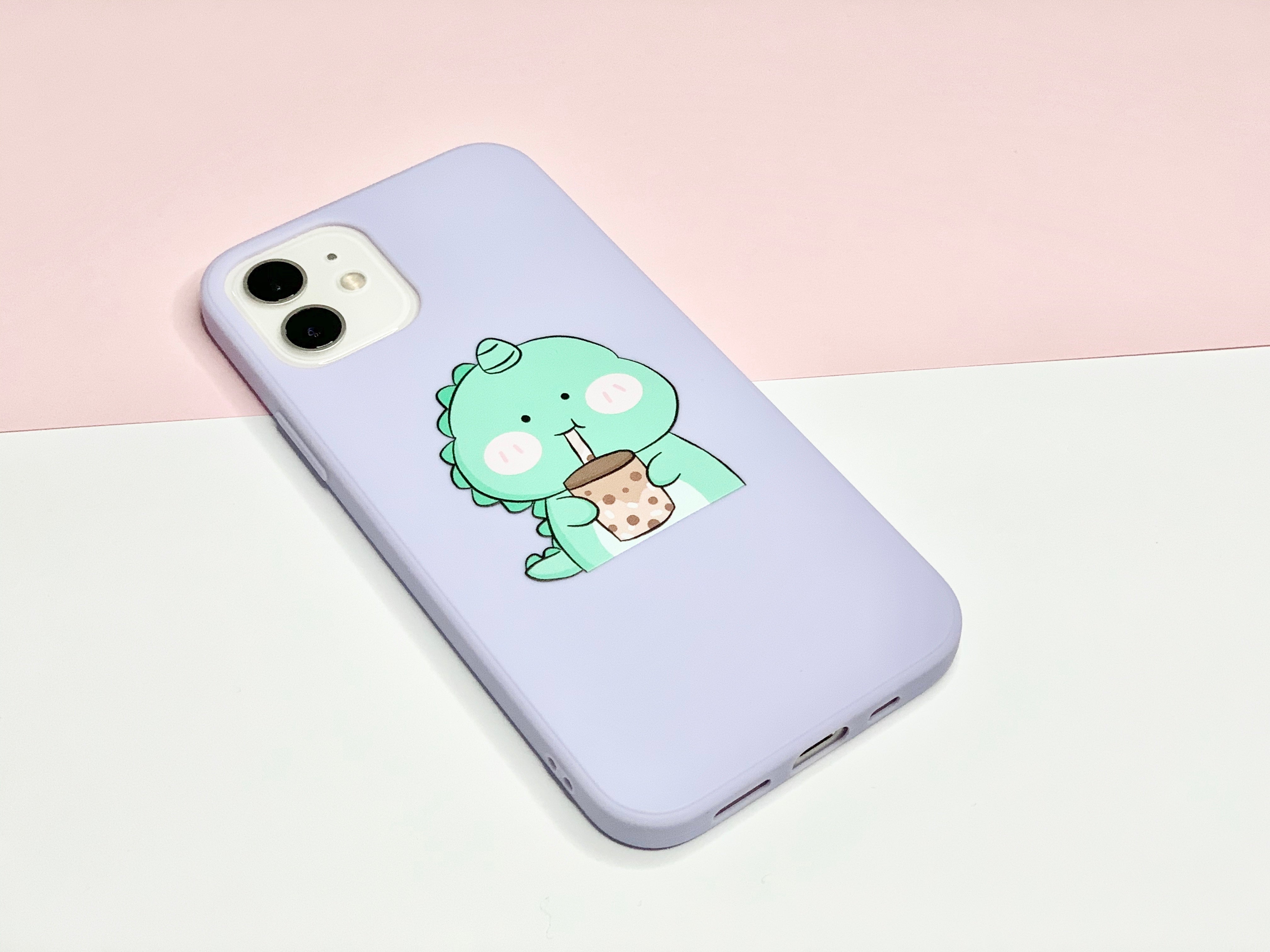 Kawaii Dinosaur Boba iPhone Case Cute iPhone Covers