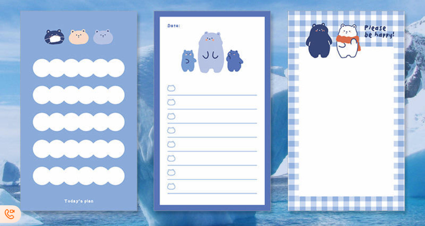 Winter Animal Memo Sheets