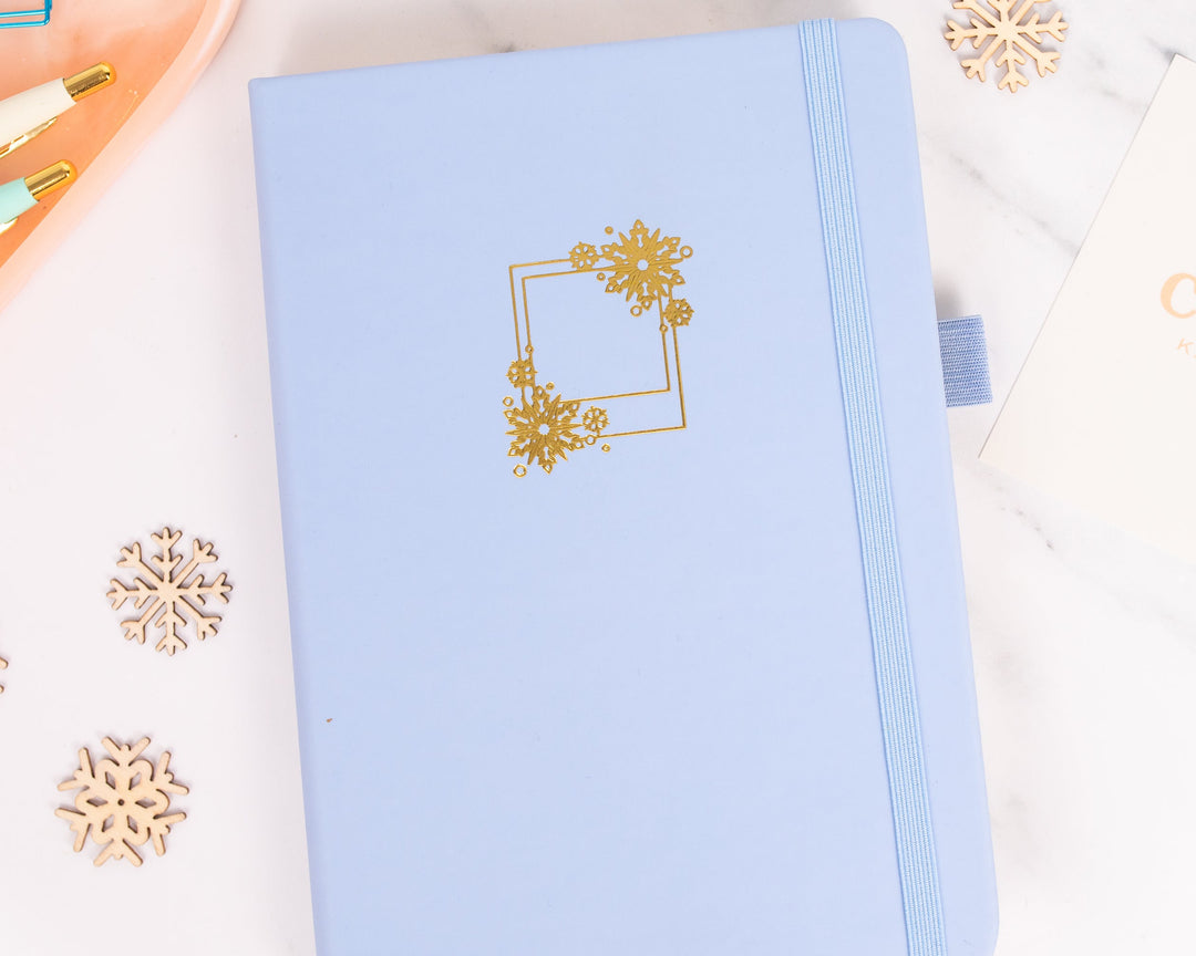 Snowflake Polaroid A5 Dot Grid Journal