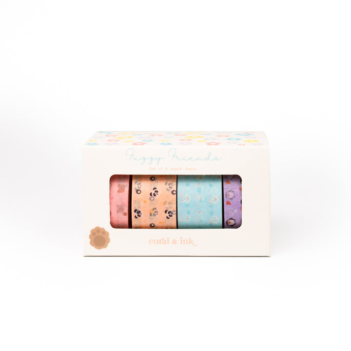 Fuzzy Friends Washi Tape Set coralandink