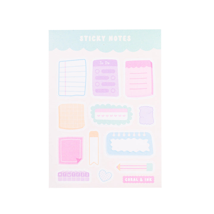 Sticky Notes Sticker Sheet