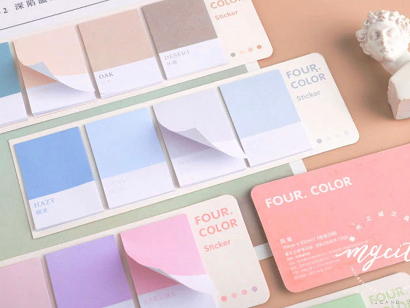 Pantone Style Sticky Note Pads | Aesthetic Journal