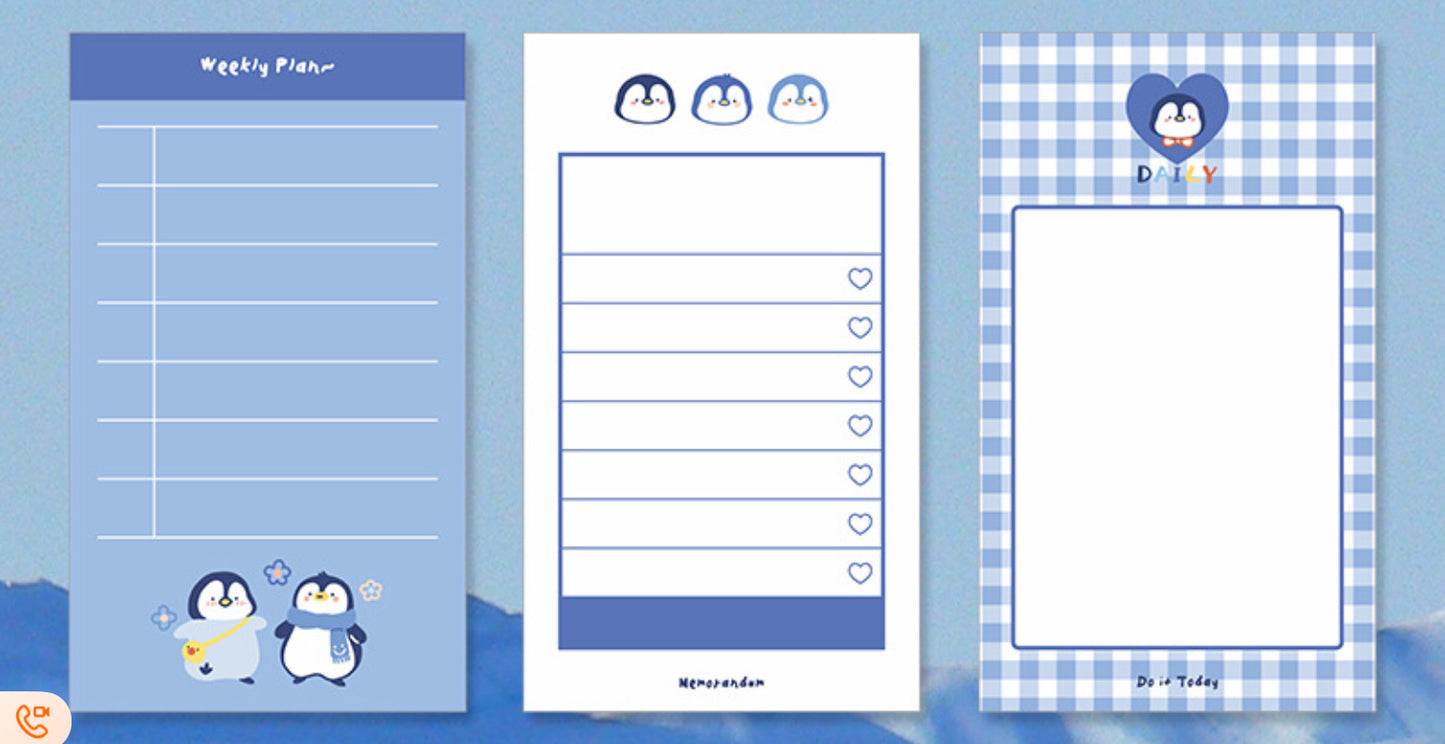 Winter Animal Memo Sheets