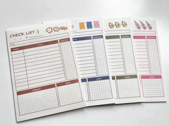 Kawaii Memo Pad Notepaper Sets
