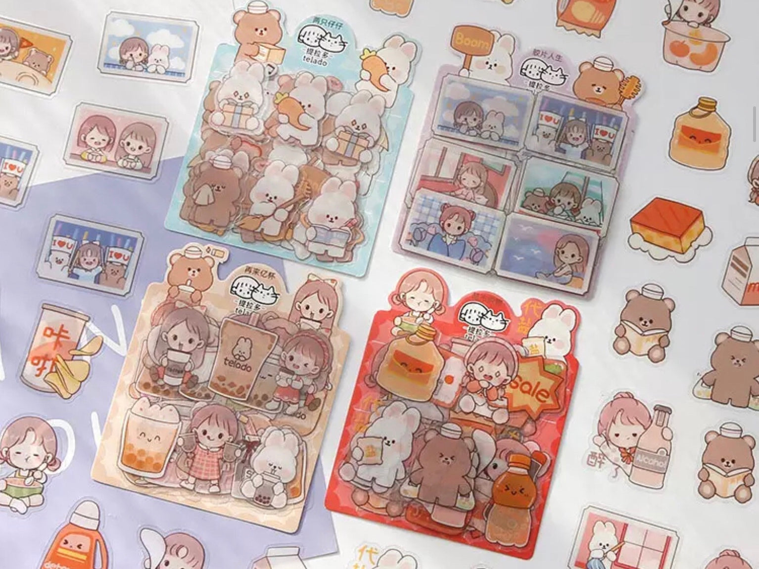 Cute Stickers Journal, Journal Supplies Kawaii