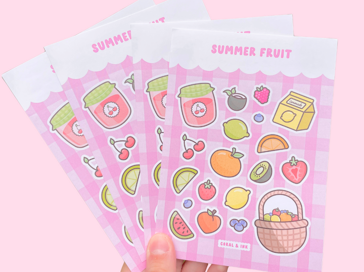 Summer Fruit Sticker Sheet