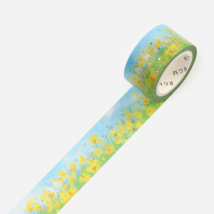 Yellow Flower Field Washi Tape