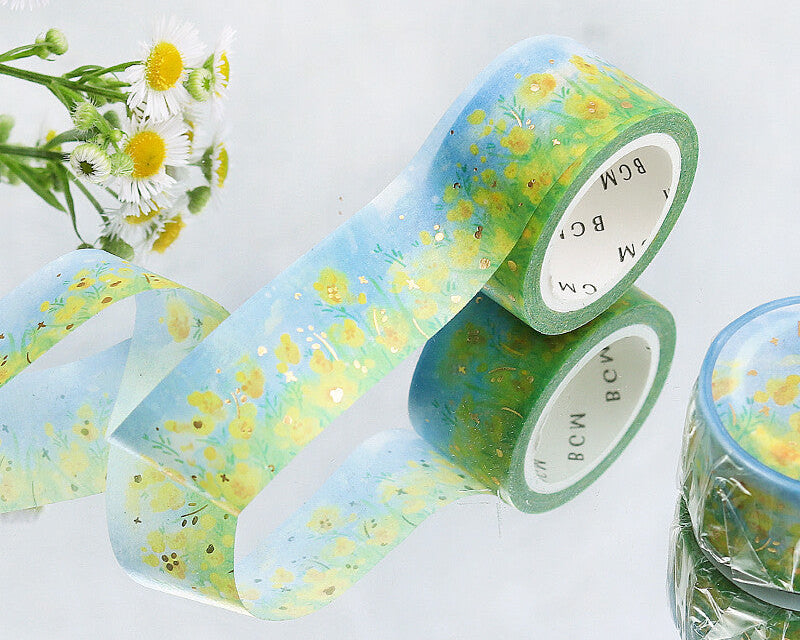 Yellow Flower Field Washi Tape