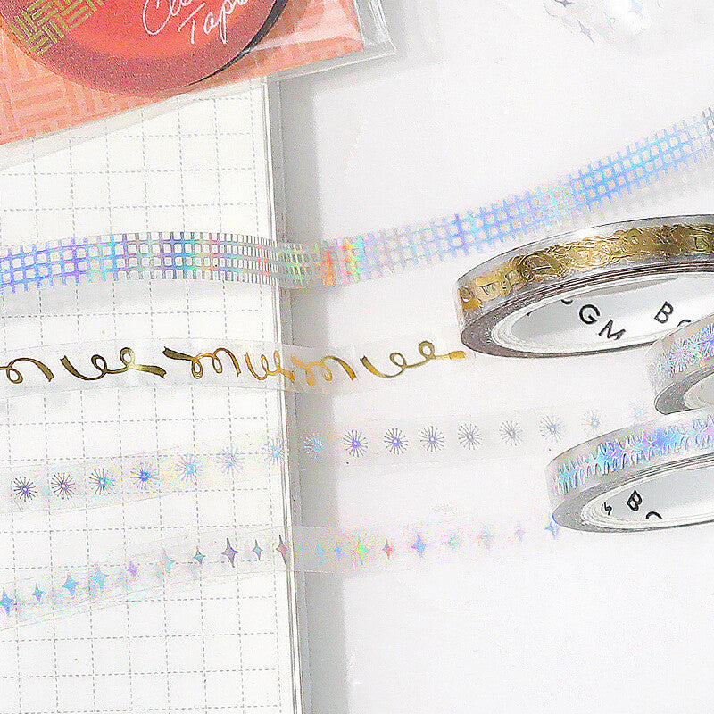 Holographic Foiled Pattern Clear PET Tape