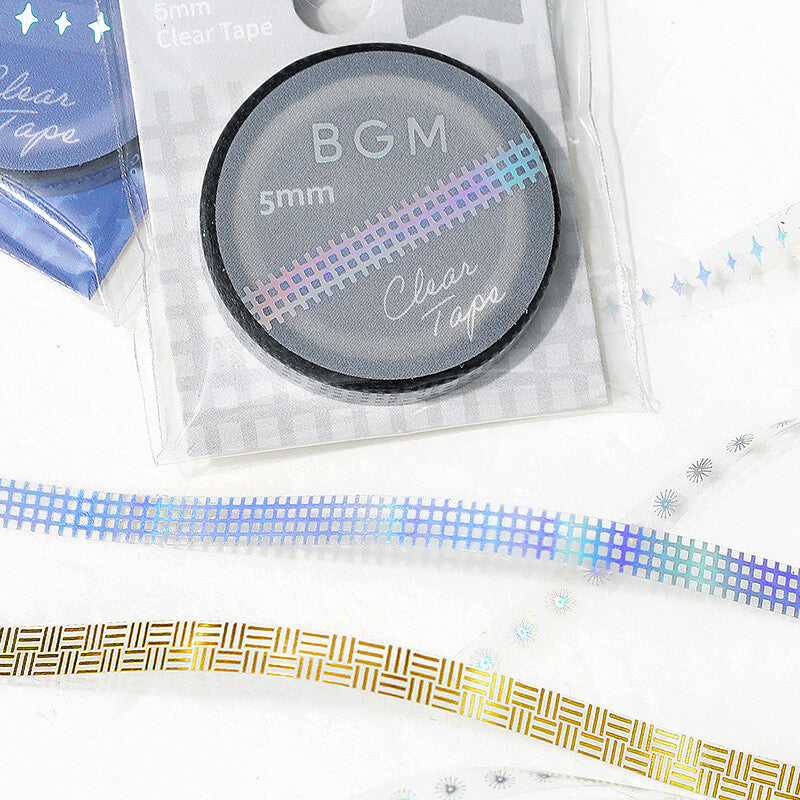 Holographic Foiled Pattern Clear PET Tape