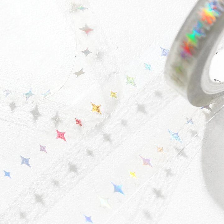 Holographic Foiled Pattern Clear PET Tape