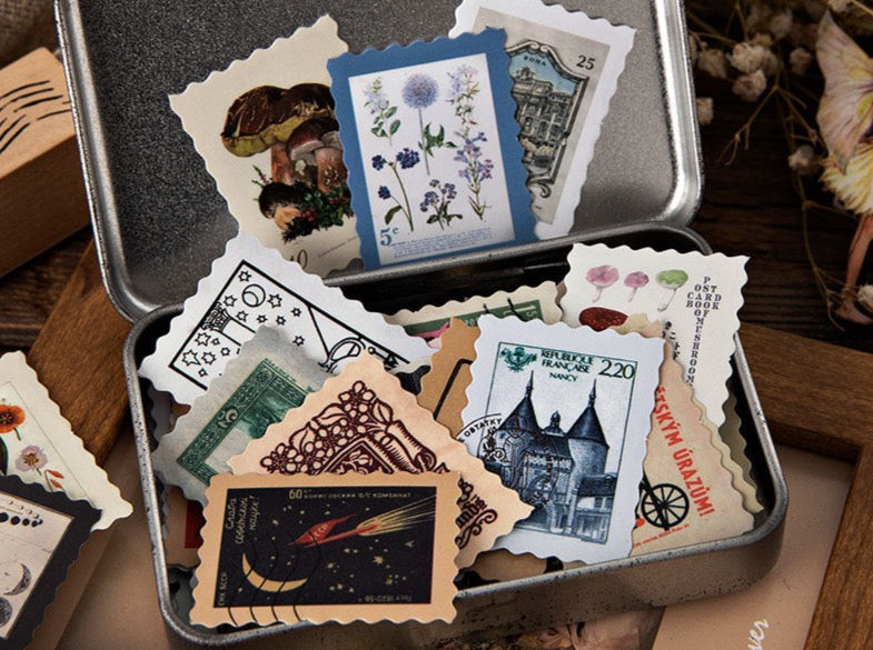 Vintage Journal Stamp Stickers