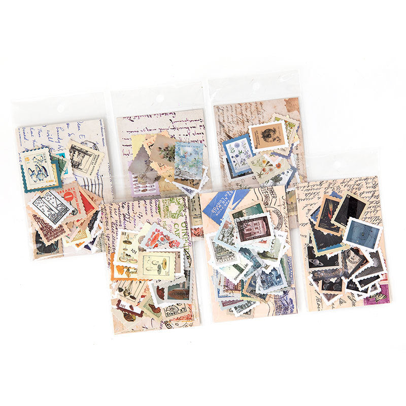 Vintage Journal Stamp Stickers