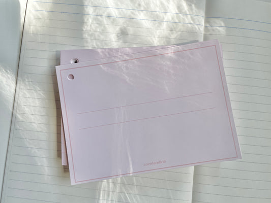 Pink Aesthetic Revision Index Cards