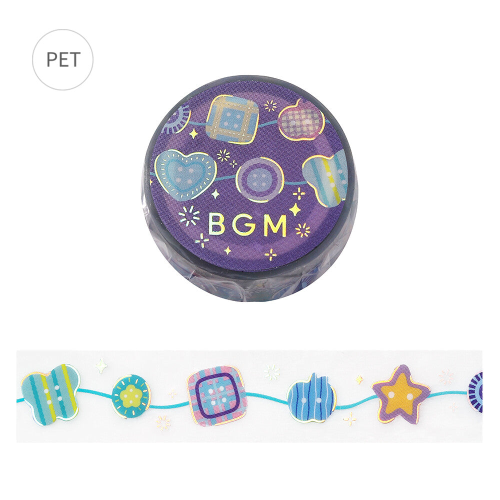 Foiled Button PET Tape