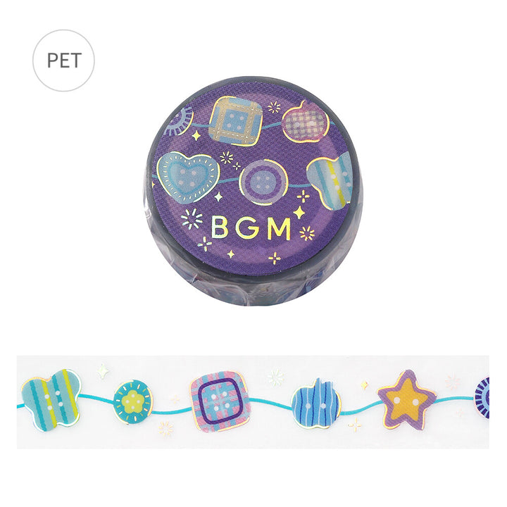 Foiled Button PET Tape