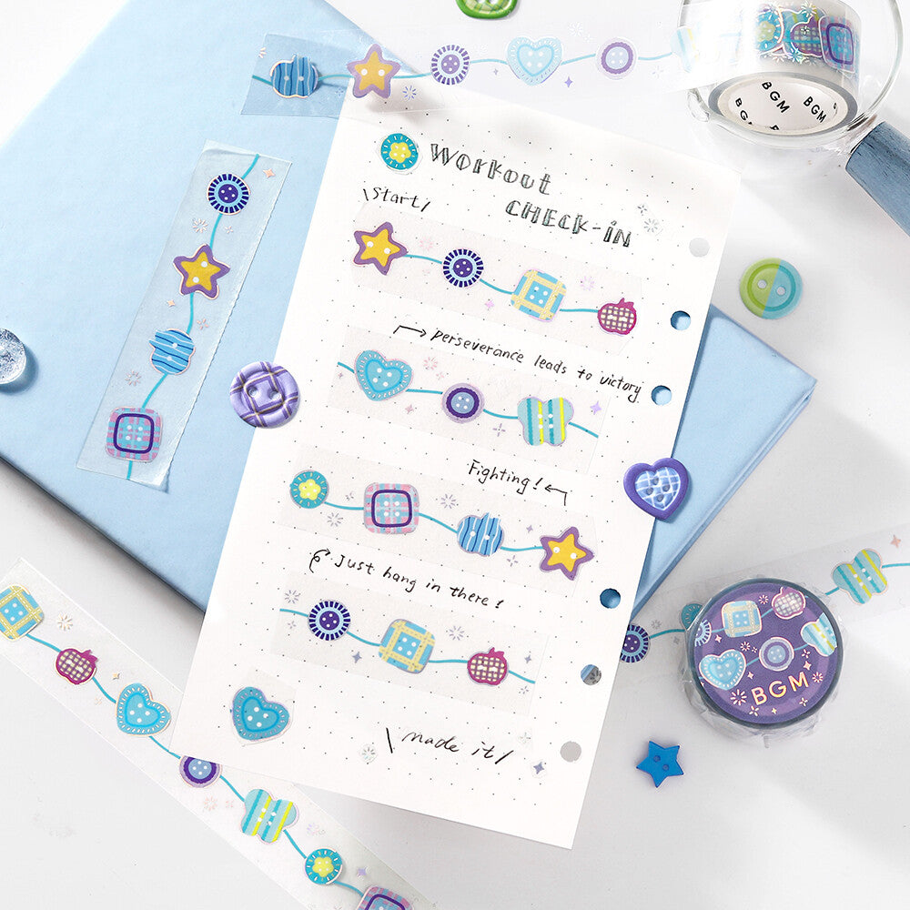 Foiled Button PET Tape