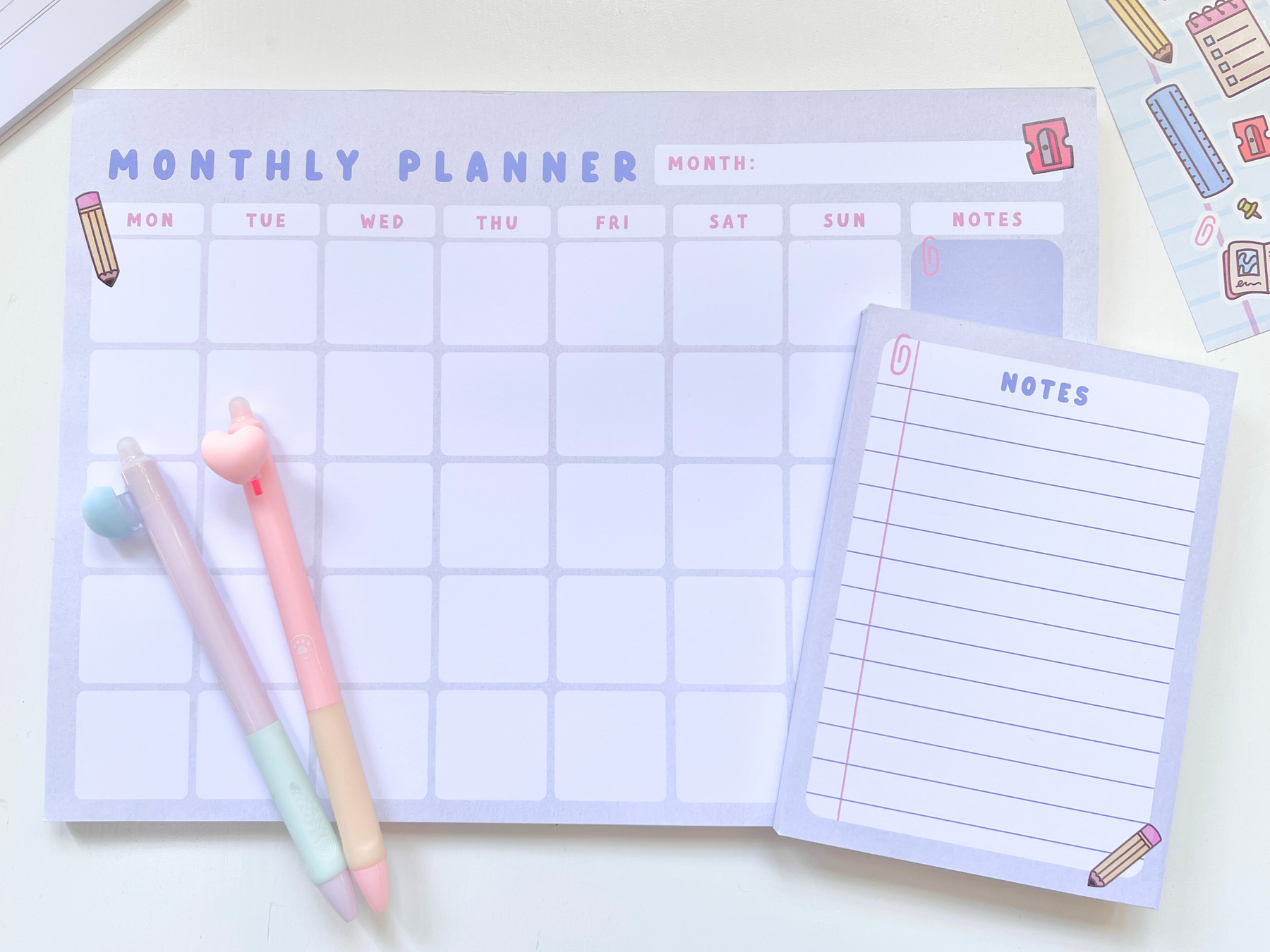 School Notetab School Essentials Notepad Set | Coral & Ink
