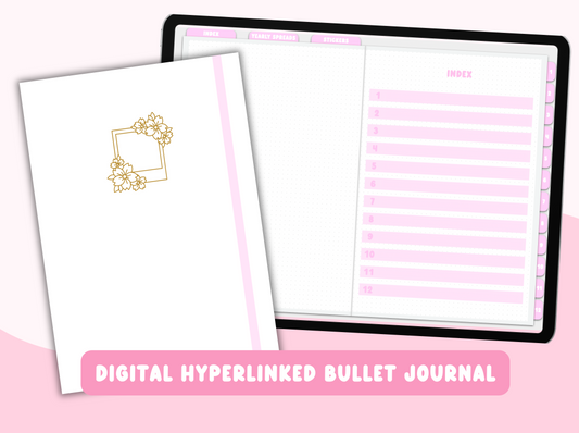 Digital Hyperlinked Sakura Dot Grid Journal
