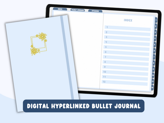 Digital Hyperlinked Snowflake Dot Grid Journal