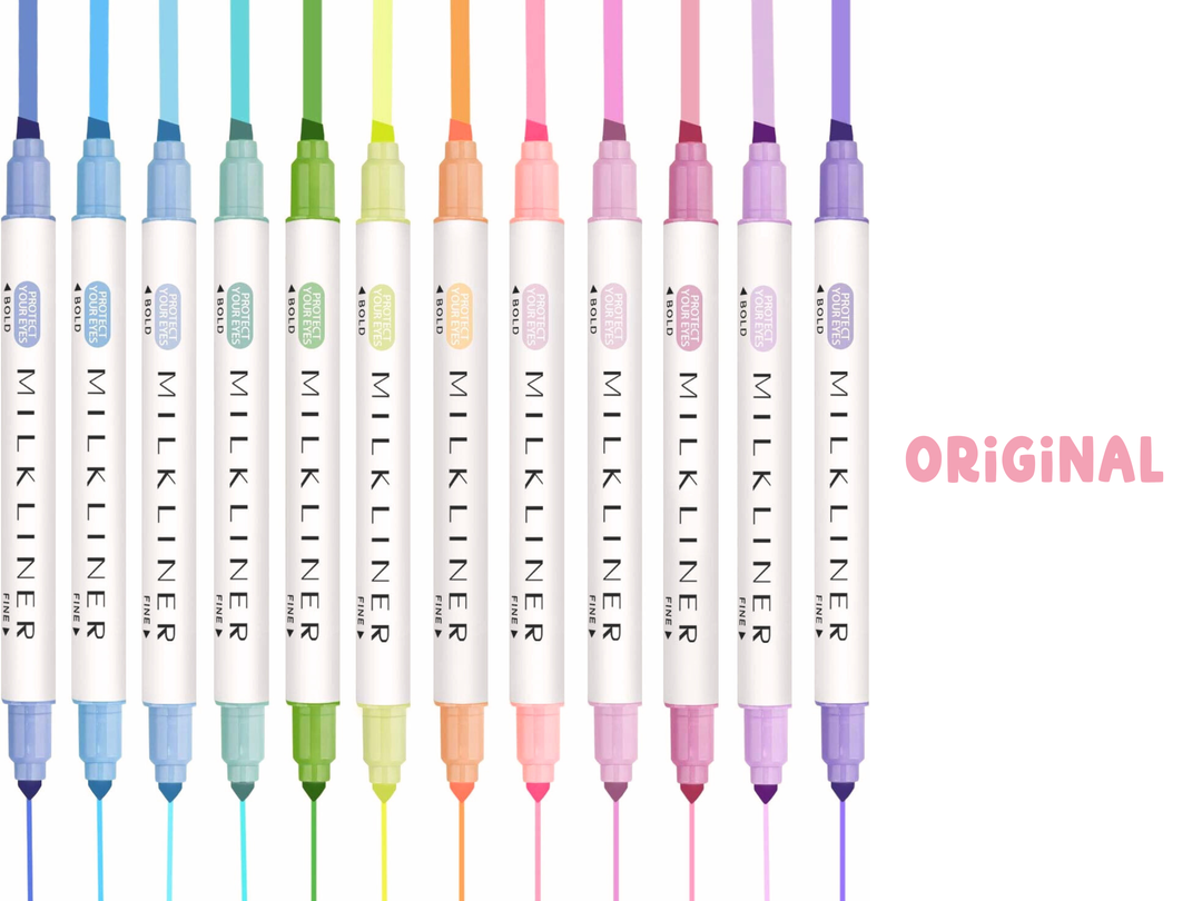 Set of 12 Milkyliner Highlighter Marker Pens