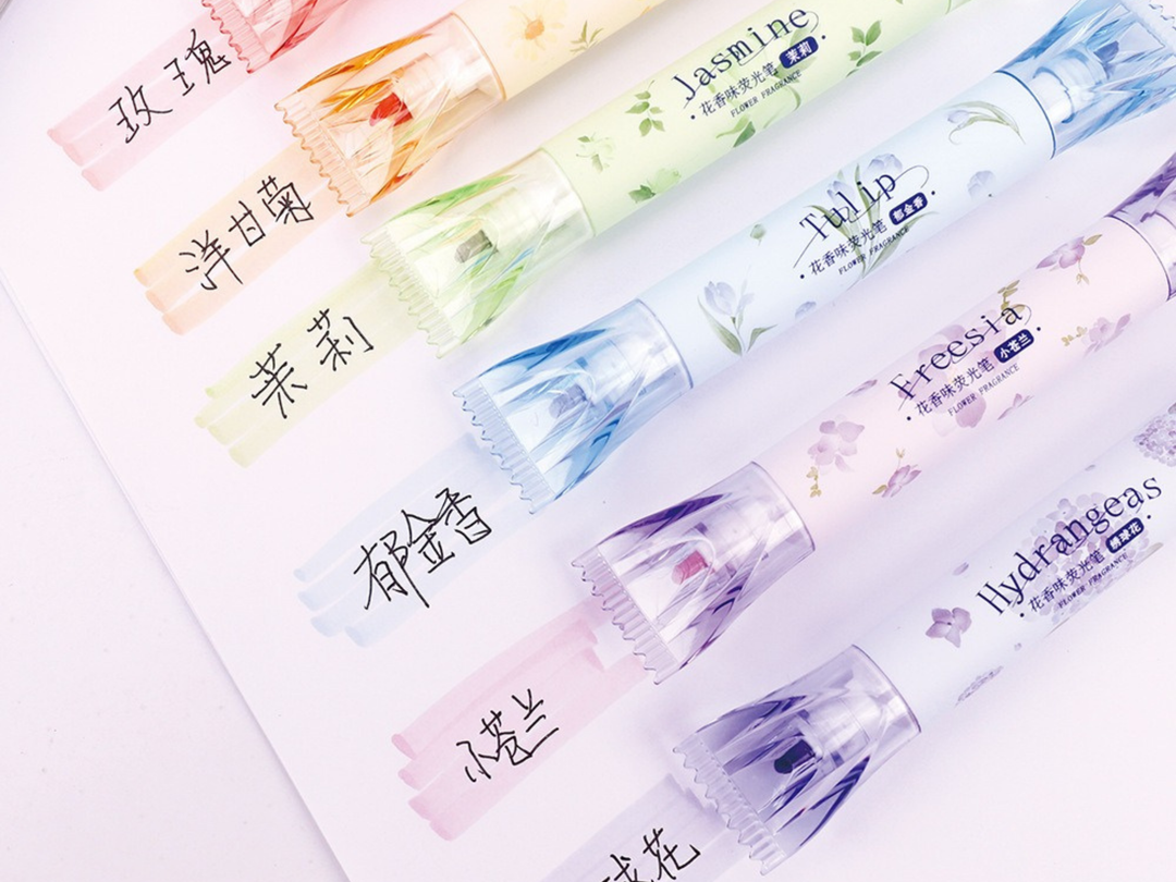 Scented Floral Highlighter Marker Pens