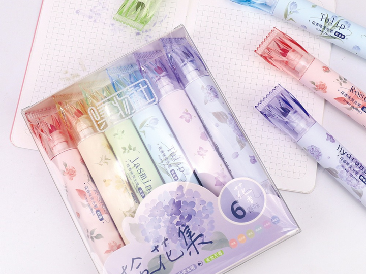 Scented Floral Highlighter Marker Pens