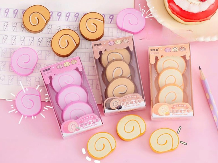 Swiss Roll Eraser Set