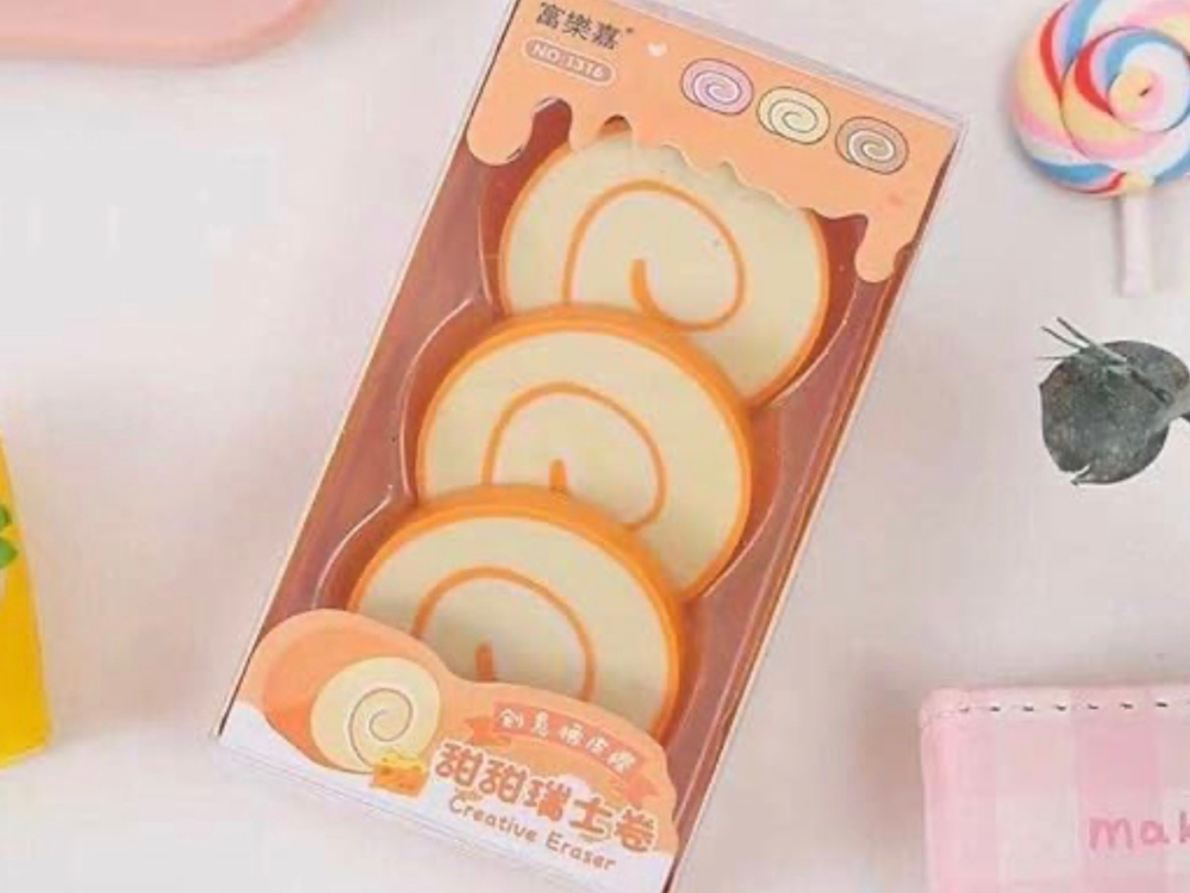 Swiss Roll Eraser Set