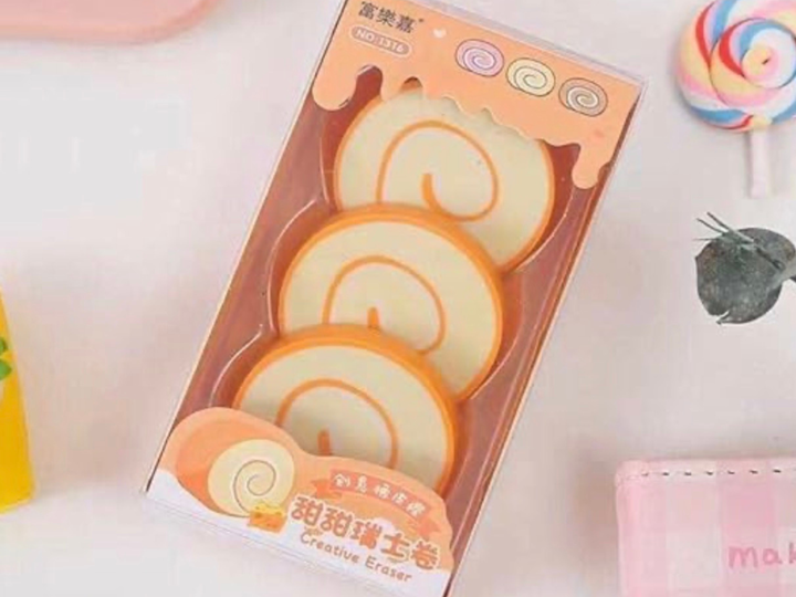 Swiss Roll Eraser Set