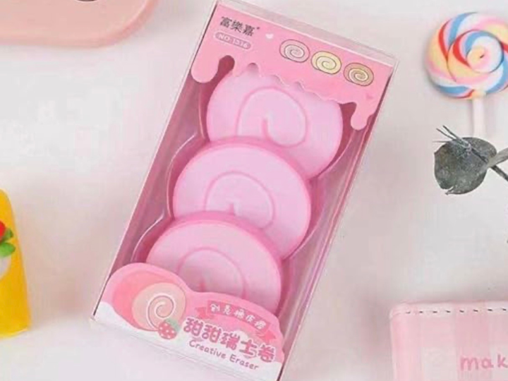 Swiss Roll Eraser Set