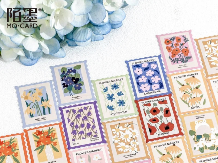 Flower Stamp Sticker Box