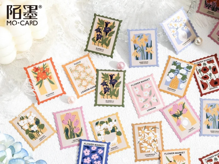 Flower Stamp Sticker Box