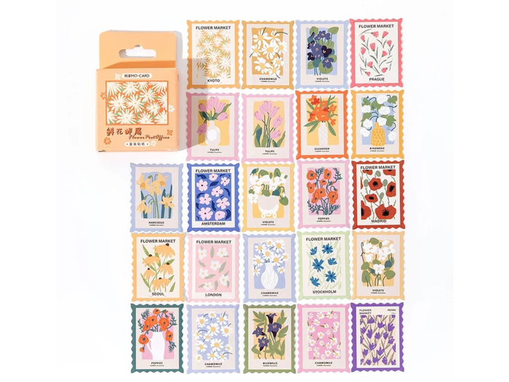 Flower Stamp Sticker Box