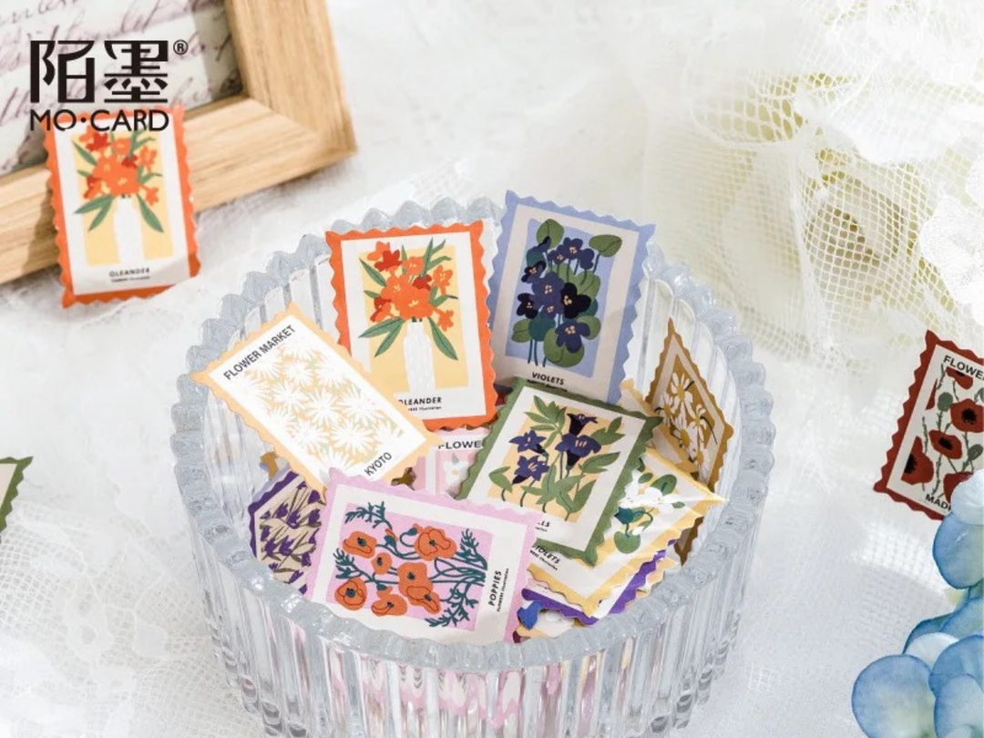Flower Stamp Sticker Box