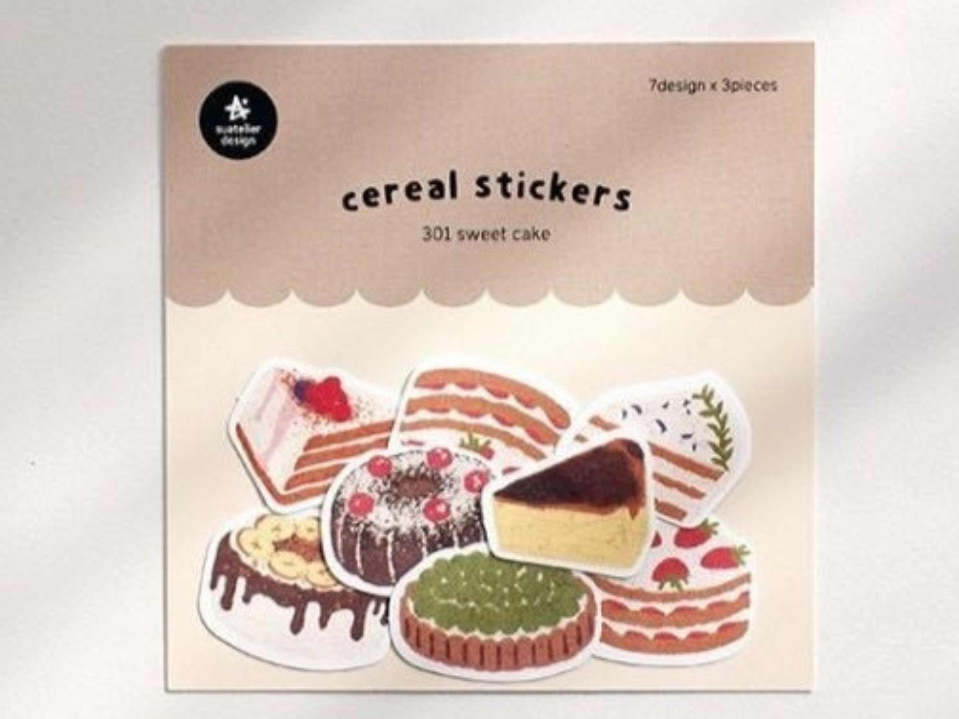 Suatelier Design 301 Cake Cereal Stickers | Coral & Ink