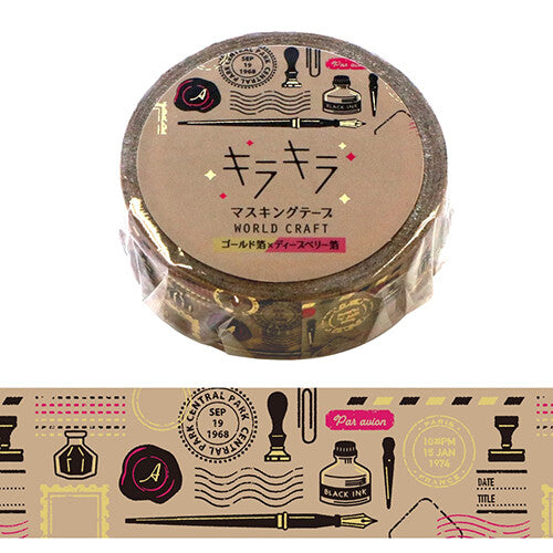 Gold Foiled Letter Writing Washi Tape